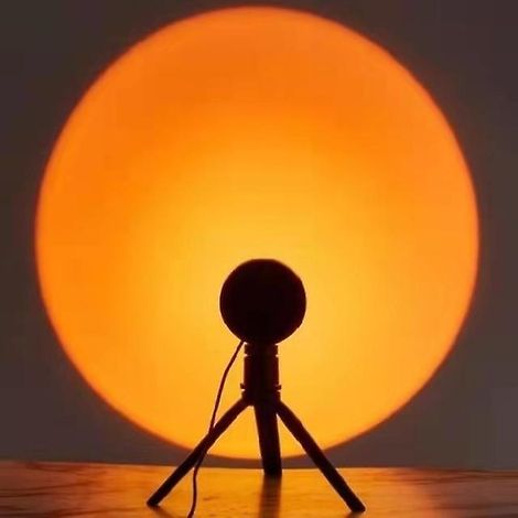 Lampe coucher de soleil, Lampe de projection 16 couleurs avec trépied, Aura coucher de soleil, Lampe LED arc-en-ciel USB, R (1/5)