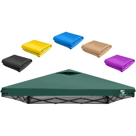 Toit de Rechange pour Pavillon Pliant 3x3 m, Imperméable Double toit ventilé, protection soleil et pluie, fixation rapide par scratch. Pour structures à pieds droits. Toit seul (1/5)