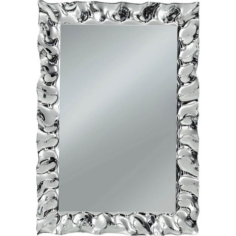 Specchio con Cornice Moderna Argento (1/4)