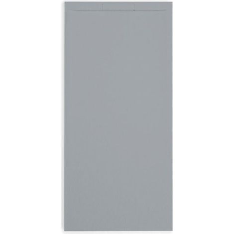 Mineralguss-Duschwanne extra flach COVER Schieferoptik GRAU 70x140cm