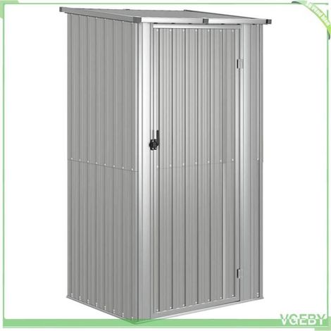 Abri de jardin - FAF EICY - 150900 - Gris - Acier galvanisé - 118,5x97x209,5 cm (1/5)