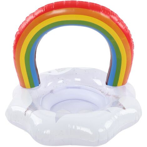 Bouée gonflable bébé arc-en-ciel avec siège de sécurité (1/5)