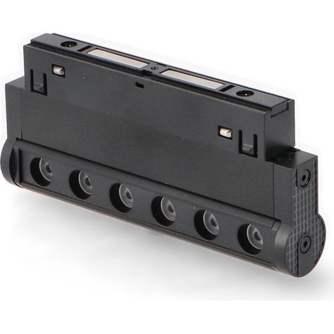 IluminaShop - Foco Lineal Puntos LED Negro 6W para Carril Magnetico Monofasico Detail Chip Osram 48V CRI 90 UGR 17 Serie Detail  Blanco Calido 3000K (1/2)