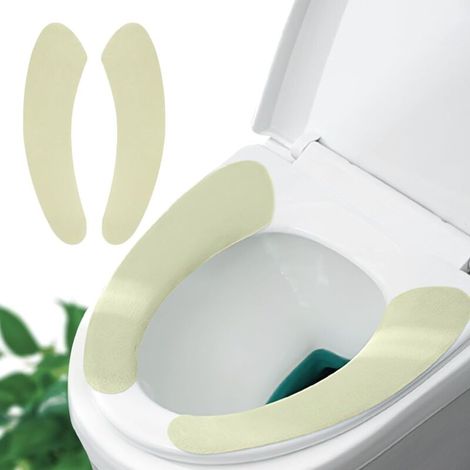 1 Paar Dünne und warme WC-Sitzauflage – Selbstklebend, anpassbar und zuschneidbar, komfortabel und leicht zu reinigen (grün) (1/5)