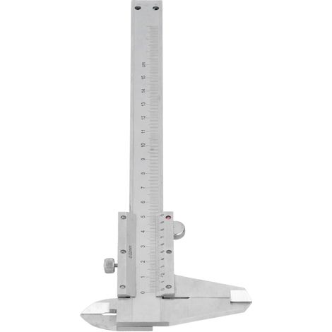 Nonius-Messlehre aus hochkohlenstoffhaltigem Stahl für Werkstückbreiten von 0-150 mm (1/5)