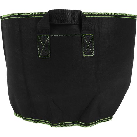 Sac de Culture pour Plantes Biodégradable, Pot de Jardinage en Tissu Non-Tissé pour Légumes et Fleurs, avec Poignées, Noir, 19 Litres (1/5)