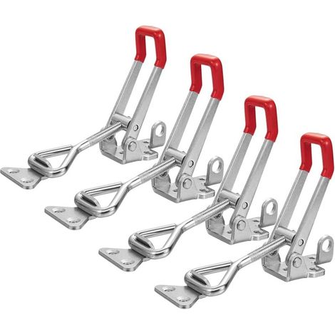 Toggle Latch Clamp 4002 Style,Toggle Latches with Lock-Hole,Adjustable Heavy Duty Medium Latch for Smoker lid,ToolBox Cases and More (5.7inch) (1/3)