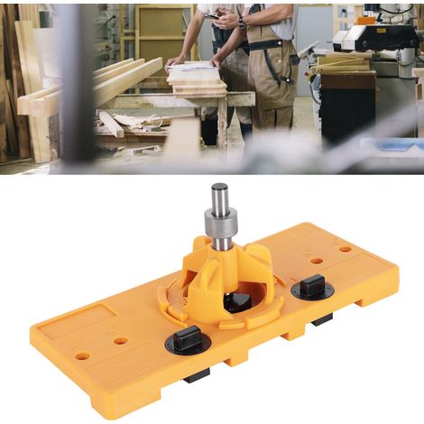 Outil de perçage et de positionnement pour charnières de 35 mm pour le travail du bois, plaque de perçage et de positionnement pour charnières de 35 mm pour le travail du bois (1/5)