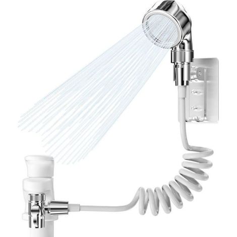 Douchette Adaptable sur Robinet, Douchette Lavabo avec Tuyau Extensible de 2m, Douchette Évier pour Douche et Bidet (1/5)