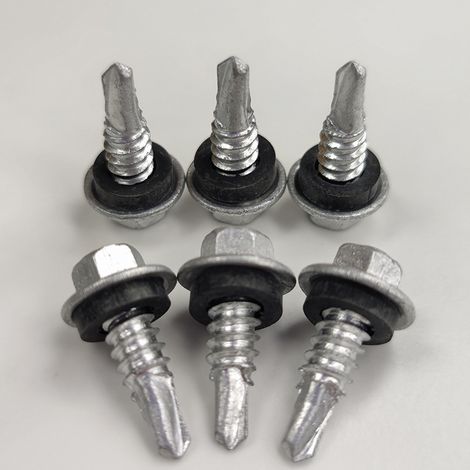 Vis bac acier Couturage - Ø6.3 x 22 mm - TH12 - Anthracite RAL7016 - Sachet de 100 - ZTCR-63022-7016