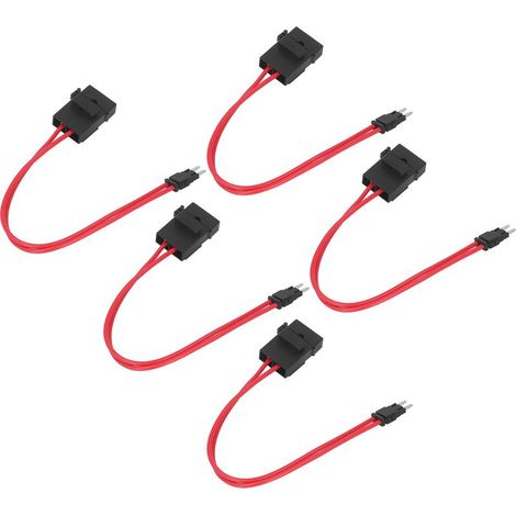 5 pièces Porte-fusible Auto Mini avec Câble Extension Renforcé pour Véhicule ATM 20A 16AWG et 5 Fusibles ACK S 10.9mm (1/5)