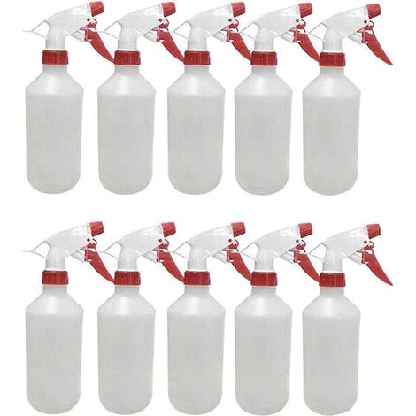 Packung mit 10 x 500 ml (16 oz) Kunststoff-Sprühflaschen mit Auslöser für die gewerbliche Schaumreinigung (1/5)
