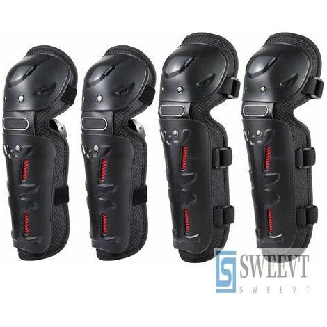 4PCs Cyclisme Genouillère et Coudières Vélo VTT Vélo Moto Équitation Genou Soutien Protections Protections Gardes Sports de Plein Air Cyclisme Genou Protecteur Équipement (1/5)