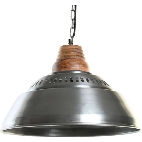 DKD Home Decor Suspension Argenté Marron Fer Bois (1/5)