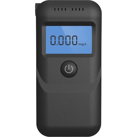 Etilometro portatile ad alta precisione per guidatori ubriachi: schermo LCD, allarme acustico, tre unità di misura, rilevatore digitale di alcol a risposta rapida, modello: nero. (1/3)