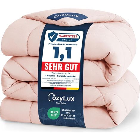 Couette 240x260 cm Rose Blush pour Lit 2 Personnes (1/5)