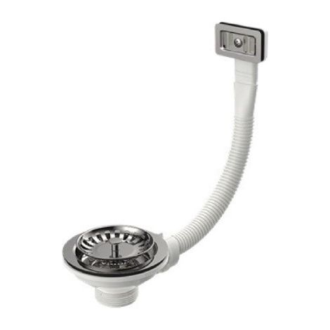 Bonde pour evier trou 90 grille diam 80 inox avec trop plein - CRISTINA ONDYNA OM993351