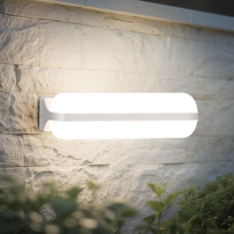 LED Applique Murale Intérieure/Exterieur 20W 2000LM, Éclairage Par le Haut et Par le Bas Luminaire Extérieur, 4000K IP65 Etanche Lampe Exterieur Murale Applicable Balcon Couloir Cave Jardin WC (1/5)