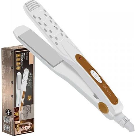 Piastra per Capelli 30W Riscaldamento Rapido con Piastre da 10cm in Ceramica Max 200 gradi con Cavo Girevole 360 Bianco Capelli Lisci SKU 7860