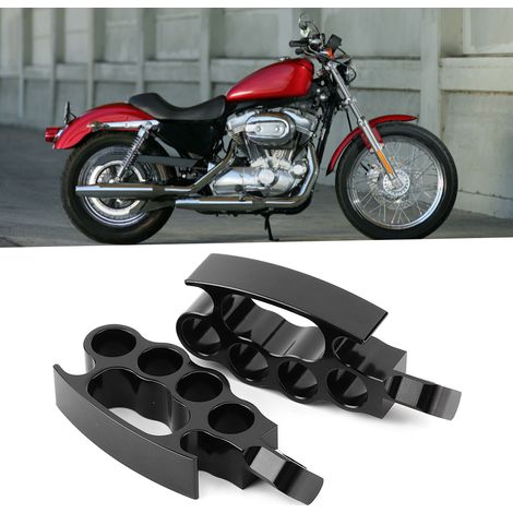 2 repose-pieds de moto en aluminium Flying Knuckle Control, compatibles avec les modèles XL 883 et 1200 (1/5)