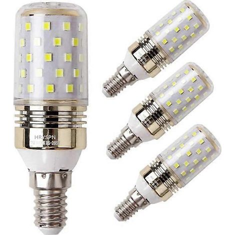 Ampoule LED maïs E14 12W 1100LM, blanc froid 6000K (lot de 4)