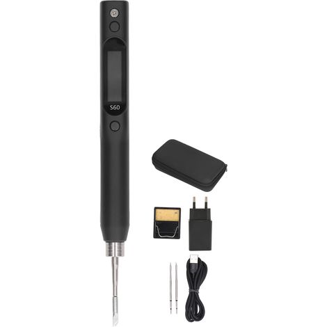 Kit fer à souder électrique numérique avec alimentation PD QC DC, station portable affichage digital, compatible AC110-220V prise UE, outil de soudure professionnel (1/5)