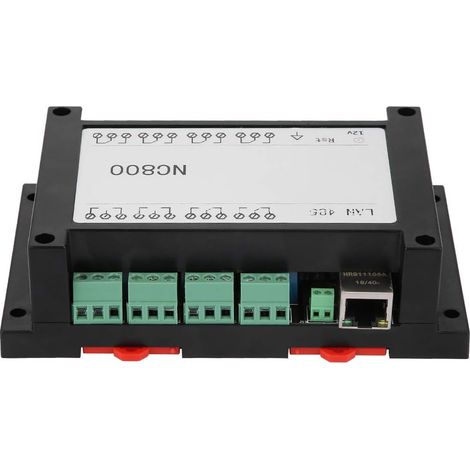 Contrôleur de relais 8 canaux, télécommande TCP/IP Module de télécommande RJ45 TCP/IP Commutateur de relais 8 canaux 250 V/AC 10A(Noir) (1/5)