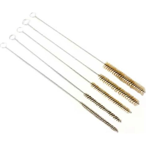 Ensemble de brosses de nettoyage professionnelles pour tubes en laiton (5 pièces) - Convient à un usage domestique et industriel (6 pouces x 15 mm) (1/5)