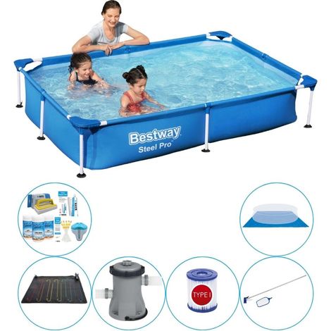 Bestway Bestway Steel Pro Rectangulaire - 221x150x43 cm - 7-pièces S22061