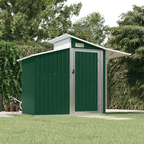 Abri de jardin, Remise Cabane pour outils, Stockage Rangement Extérieur Vert 270x130x208,5 cm Acier Galvanisé XZZZ145707 (1/5)