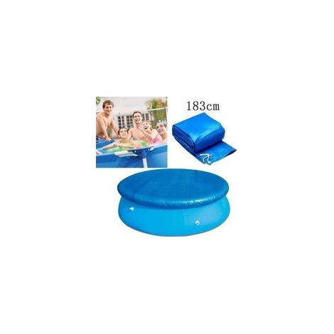 Couverture de piscine ronde, portable, avec cordon de serrage, 183 cm (1/5)
