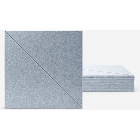 Set di 8 pannelli decorativi fonoassorbenti 60x60 grigio di design Toon-G