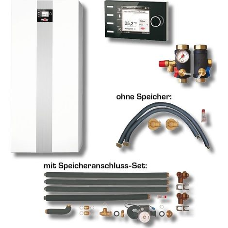 Wolf Paket Gas-Brennwertkessel TGB-2-20 Ausführung Mischerkreis, Anschluss-Set Speicher, BM-2