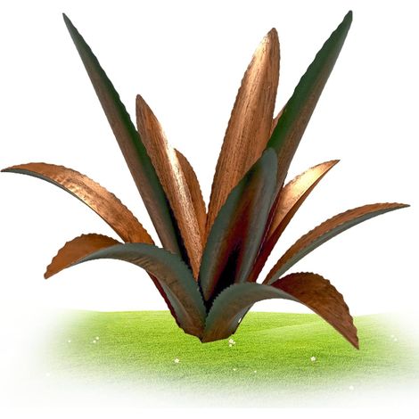 Tequila Rustic Agave Plant Sculpture Metal Garden Ornament Garden Agave Art for Yard Outdoor Garden Decor Garden Decor for Outdoor Decor Outdoor Decor 13.78 Inch (1/5)