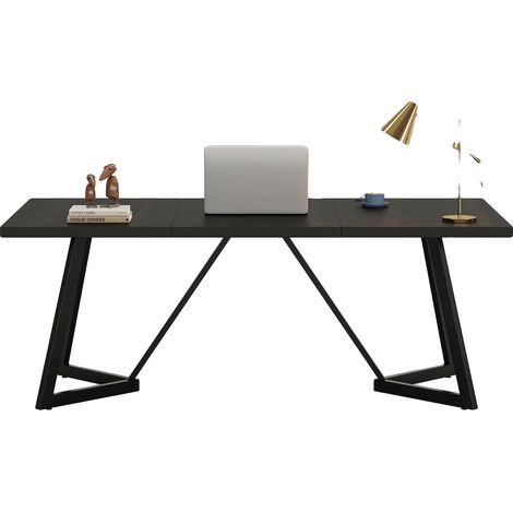 Escritorio, construcción sólida, diseño espacioso, negro. (1/2)