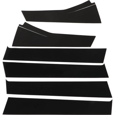 6 pièces garnitures de montant de porte/fenêtre PC noir brillant moulure de pilier de vitre remplacement pour JAZZ 2014-2020 (1/5)