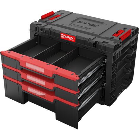 Qbrick System PRIME Drawer 3 Toolbox Basic modularer Werkzeugkasten mit 3 Schubladen 542 x 335 x 369 mm 22,6 l