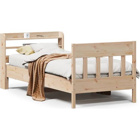 Maison Exclusive - Letto senza Materasso 75x190 cm in Legno Massello Pino
