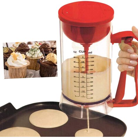 Tragbarer elektrischer Teigmixer für Pfannkuchen und Gebäck – Praktisches Küchengerät (1/5)