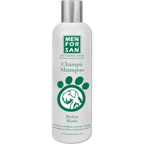 Menforsan Shampoo alla Biotina per Cani, 300ml, con Proprietà Rigeneranti (1/4)