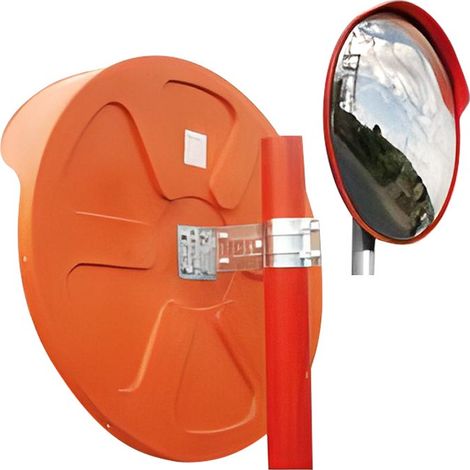 Parkspiegel 60 cm mit Wand- oder Pfostenhalterung, robustes und langlebiges Acryl