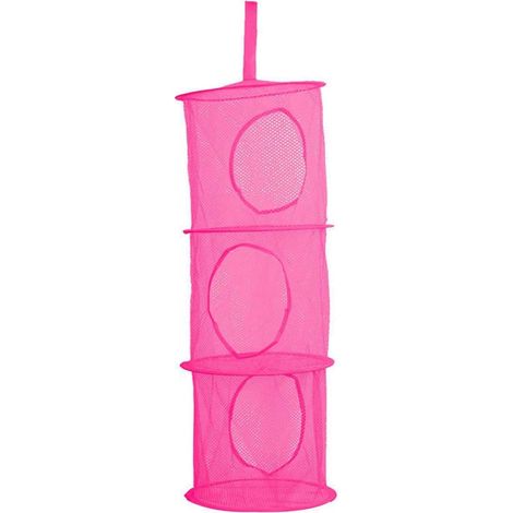 Rack de rangement en filet avec compartiments (rose rouge) (1/2)
