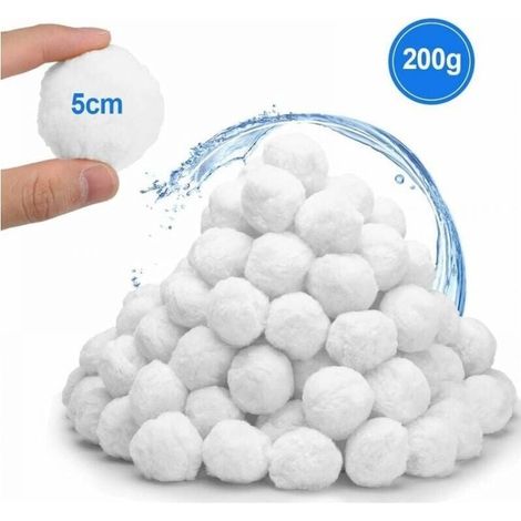 Reusable pool filter balls – 200g equivalent to 20kg of sand – 100% polyester – Fast and efficient filtration (1/4)