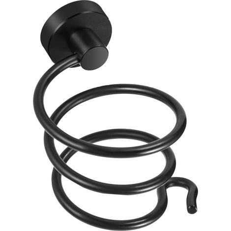 Porte sèche-Cheveux en Forme de Spirale en Acier Inoxydable argenté avec revêtement chromé Moderne Inoxydable pour Cuisine, Accessoires de Salle (1/5)