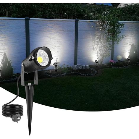 Spot LED Exterieur, Blanc Froid 6000K Éclairage de Jardin, Étanche Spot Exterieur Led pour Terrasse, Cour, Arbre, Pelouse, Plantes, Chemin, Garage, Patio (1/5)