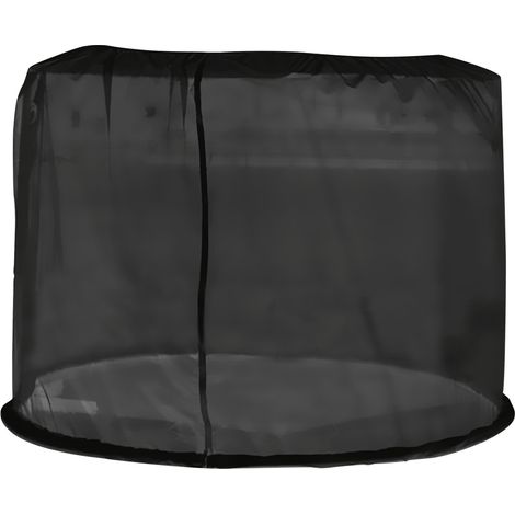 Moustiquaire d'extérieur, protection solaire pour parasol, housse de moustiquaire pour parasol romain, convient aux parasols à mât moyen/parasols banane de diamètre 250-300 cm, noir 300 x 230 cm (1/5)