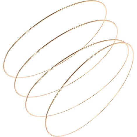 4pcs Anneaux Métal Doré pour Couronne de Fleurs DIY, Résistant la Déformation, Diamètre 35 Cm, Décoration Artistique pour Centre de Table et Thèmes Naturels en Extérieur (1/5)