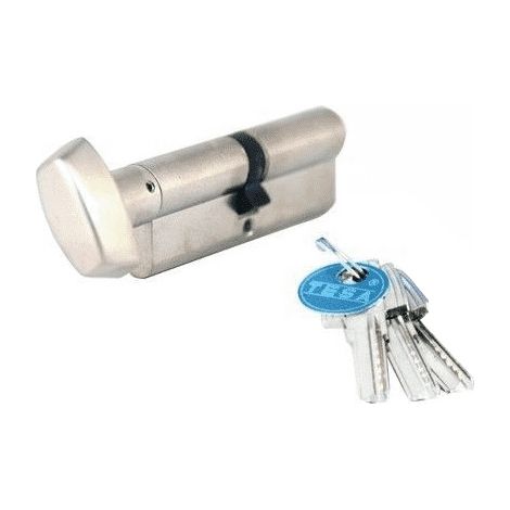 Sicherheitszylinder mit Knauf TESA T60 umkehrbar kuppelbar - Nickel - 30 x 30 - Verschieden - 3 Schlüssel - T65B3030N (1/2)