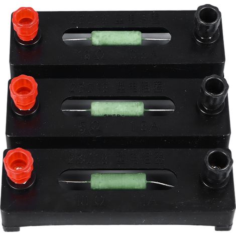 Bobines de résistance fixes 3 pièces, résistances électroniques 5Ω 10Ω 15Ω pour expérience de Circuit de laboratoire scolaire (1/5)