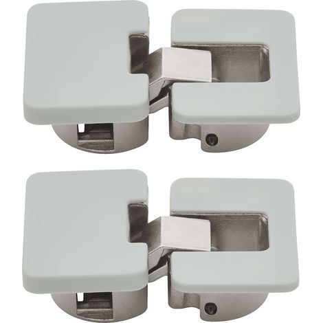 2x Paumelles caches pour charnière d'abattant en plastique delrin partie corps et partie bras Capuchon Couvercle Finition Meuble Cuisine Bureau Salle de bain, gris